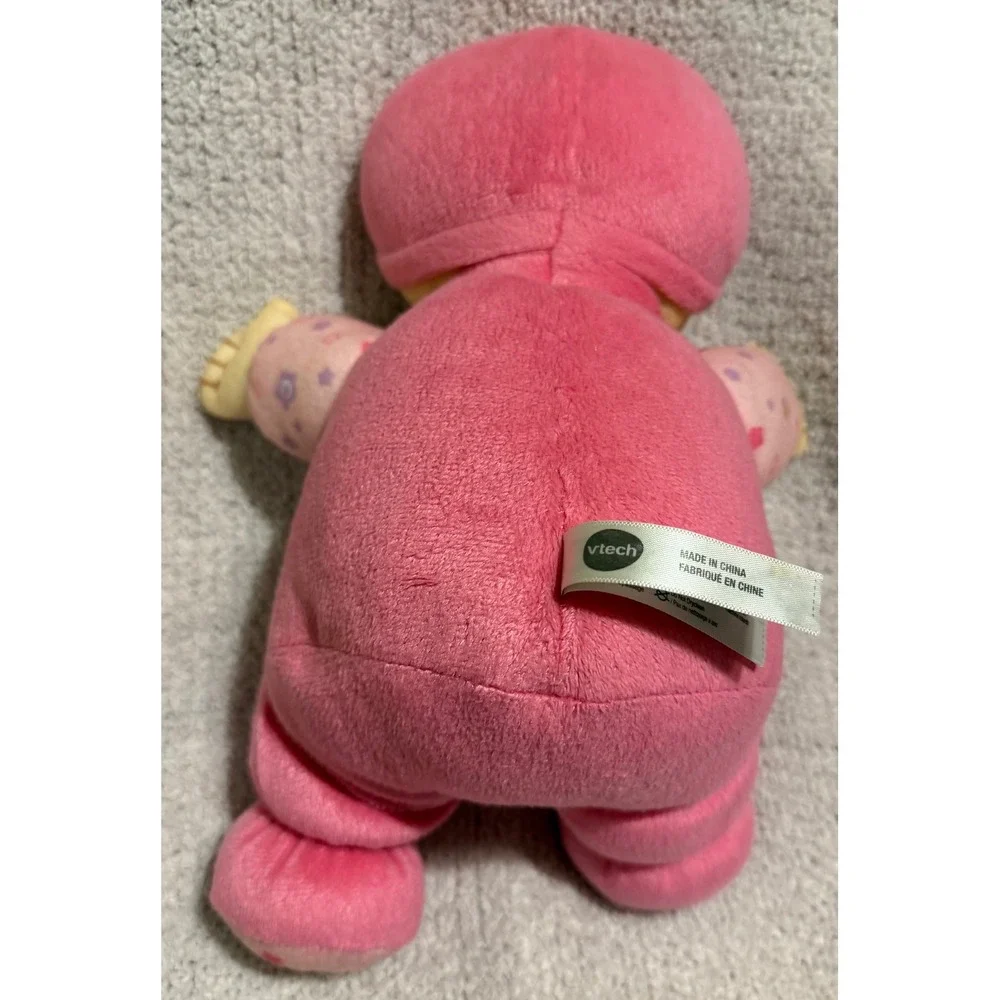 VTech Baby Love You Plush Doll Pink Soft Body Stuffed Toy Blue Eyes Heart